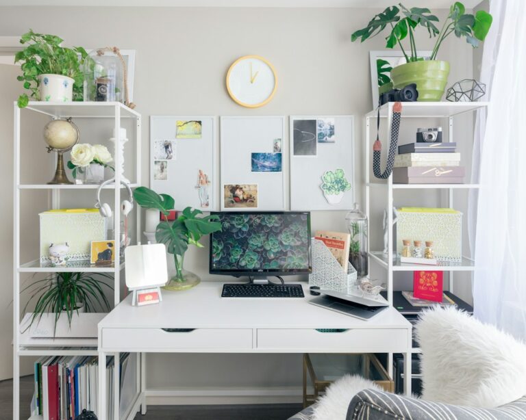 Rincón de estudio organizado en casa: referencia visual 1